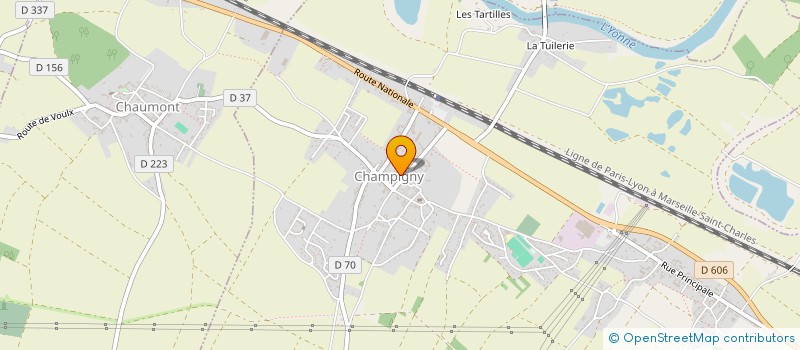 localisation de l'entreprise LA GAULE FRATERNELLE DE CHAMPIGNY SUR YONNE  CHAMPIGNY