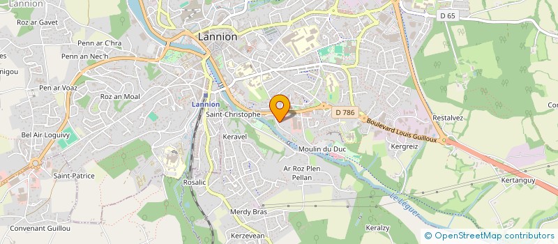 localisation de l'entreprise LA GAULE LANNIONNAISE  LANNION