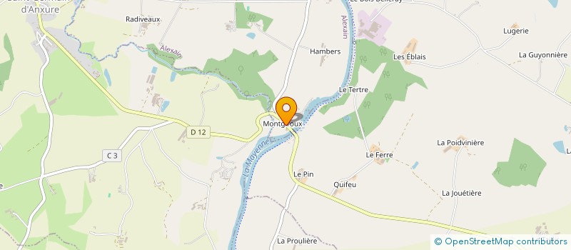 localisation de l'entreprise LA GAULE MONTGIROISE  ALEXAIN