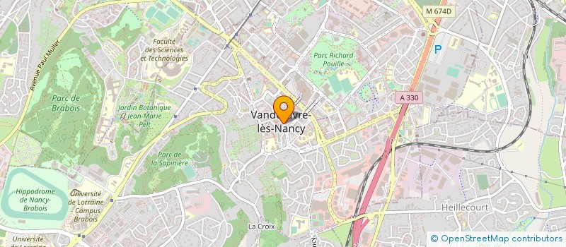 localisation de l'entreprise LA GAULE VANDOPERIENNE  VANDUVRE-LES-NANCY