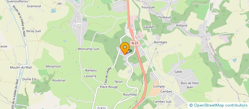 localisation de l'entreprise LA GAULLE  PUJOLS