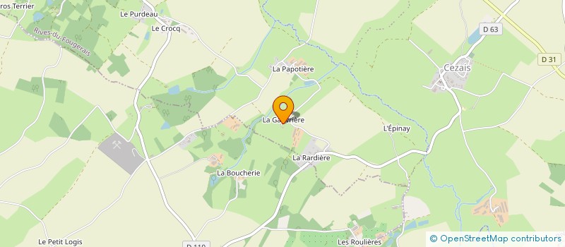 localisation de l'entreprise LA GAUVRIERE  RIVES-DU-FOUGERAIS