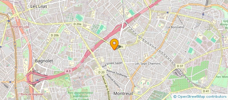 localisation de l'entreprise LA GAZELLE à MONTREUIL