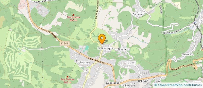 localisation de l'entreprise LA GAZELLE  ORCINES