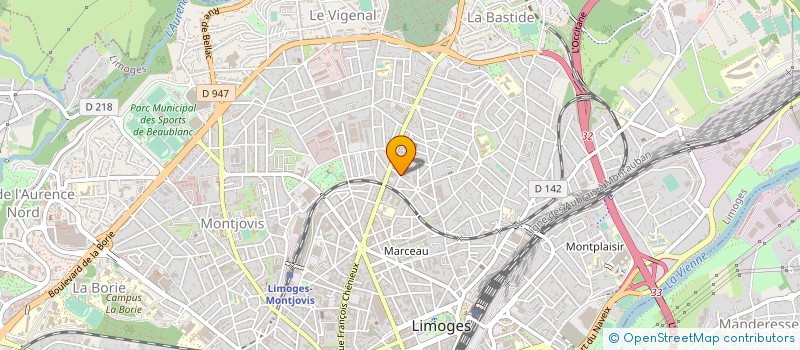 localisation de l'entreprise LA GAZELLE D'OR à LIMOGES