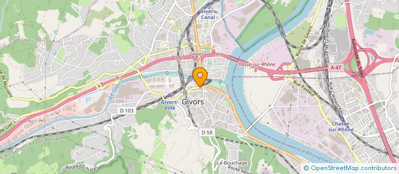 localisation de l'entreprise LA GENERALE BATIMENT à GIVORS