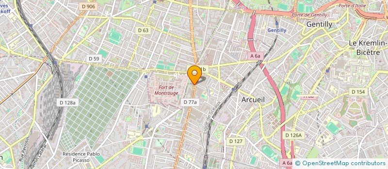 localisation de l'entreprise LA GENERALE BATIMENT PROJECT ISOL  ARCUEIL