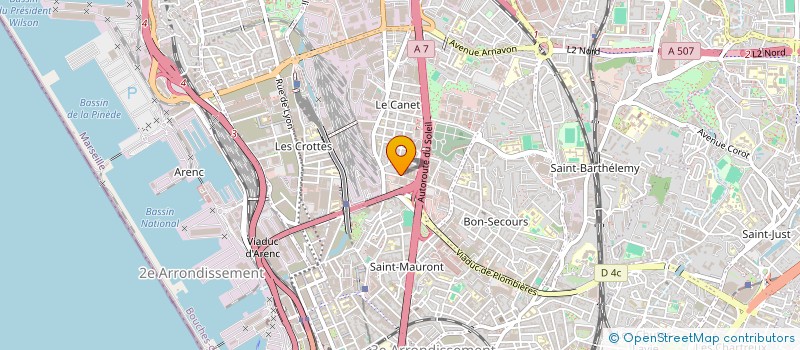 localisation de l'entreprise LA GENERALE BTP à MARSEILLE