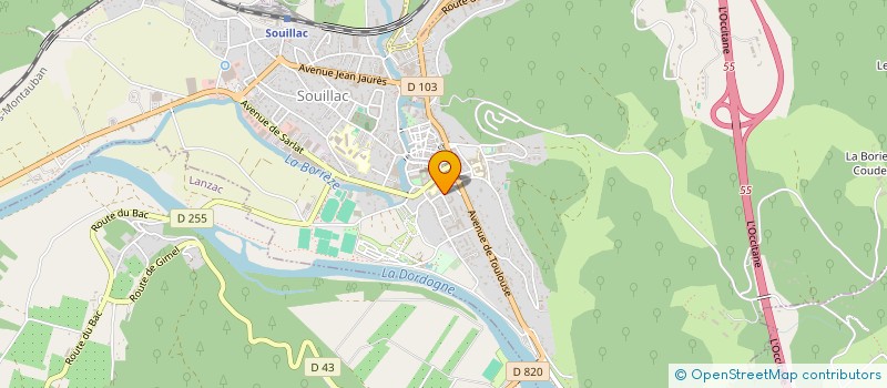 localisation de l'entreprise LA GENERALE D'ECLAIRAGE à SOUILLAC