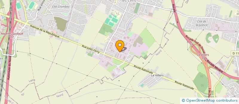 localisation de l'entreprise LA GENERALE D'HABITAT à COURCELLES-LES-LENS