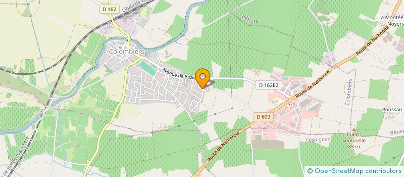 localisation de l'entreprise LA GENERALE D'INDUSTRIE SUD OUEST  COLOMBIERS