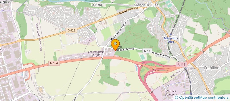localisation de l'entreprise LA GENERALE DE BATIMENT à MERY-SUR-OISE