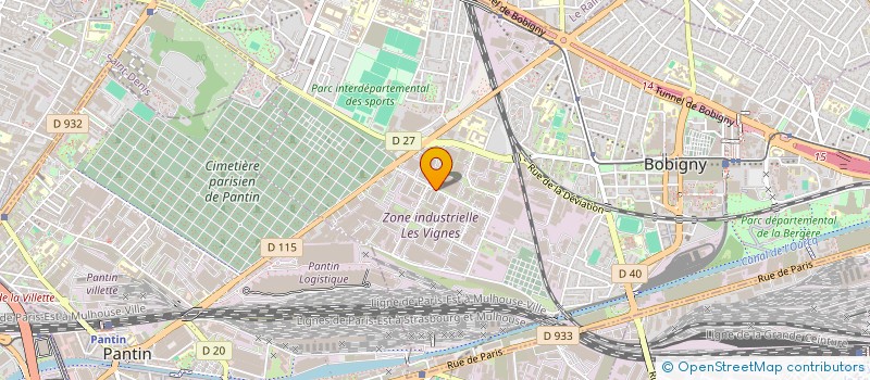 localisation de l'entreprise LA GENERALE INDUSTRIE à BOBIGNY