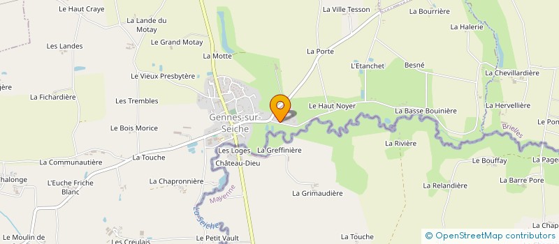 localisation de l'entreprise LA GENERATRICE  GENNES-SUR-SEICHE