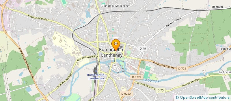 localisation de l'entreprise LA GENETIERE à ROMORANTIN-LANTHENAY