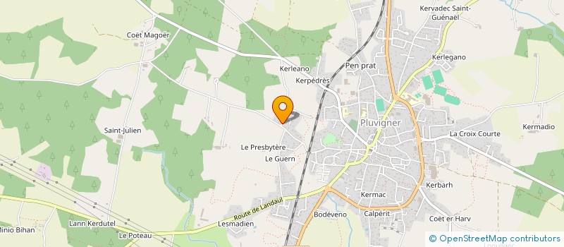 localisation de l'entreprise LA GENETIQUE PLUVIGNOISE  PLUVIGNER