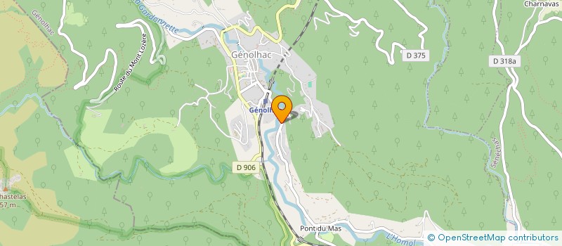 localisation de l'entreprise LA GENOLHACOISE  GENOLHAC