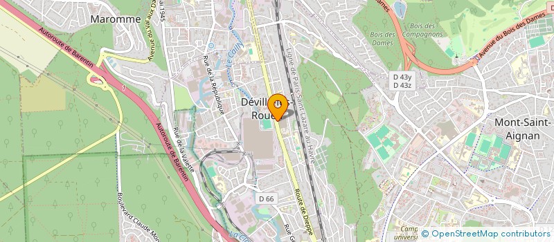 localisation de l'entreprise LA GENTIANE  DEVILLE-LES-ROUEN