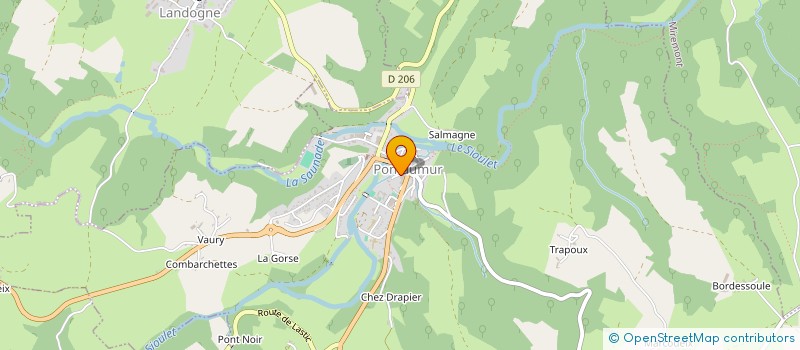 localisation de l'entreprise LA GENTIANE à PONTAUMUR