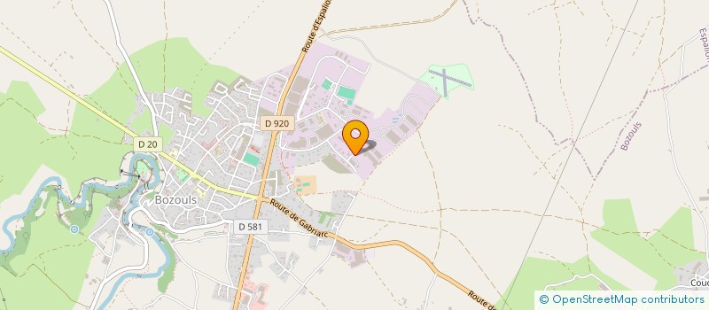 localisation de l'entreprise LA GENTIANE  BOZOULS