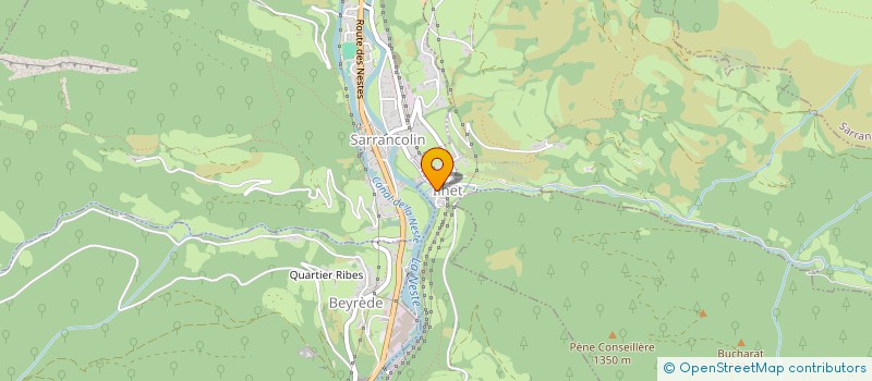 localisation de l'entreprise LA GENTIANE EURL  BEYREDE-JUMET-CAMOUS