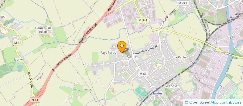 localisation de l'entreprise LA GENTILHOMMIERE  SANTES