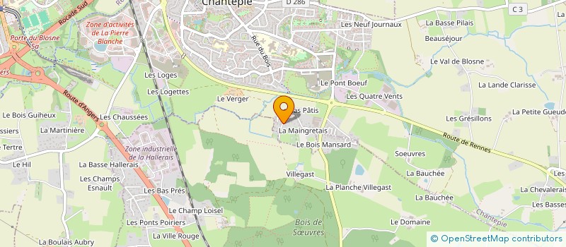 localisation de l'entreprise LA GENTILHOMMIERE  CHANTEPIE