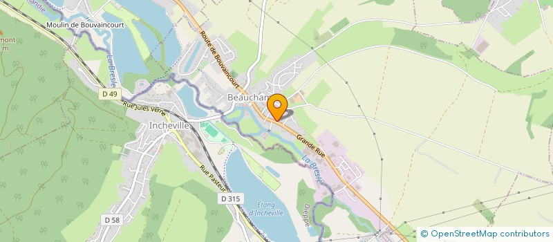 localisation de l'entreprise LA GERBE DE BLE  BEAUCHAMPS