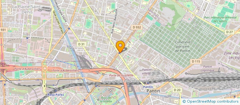localisation de l'entreprise LA GERBE DE BLE à PANTIN