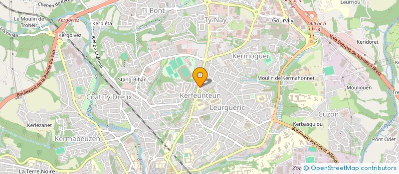 localisation de l'entreprise LA GERBIERE à QUIMPER