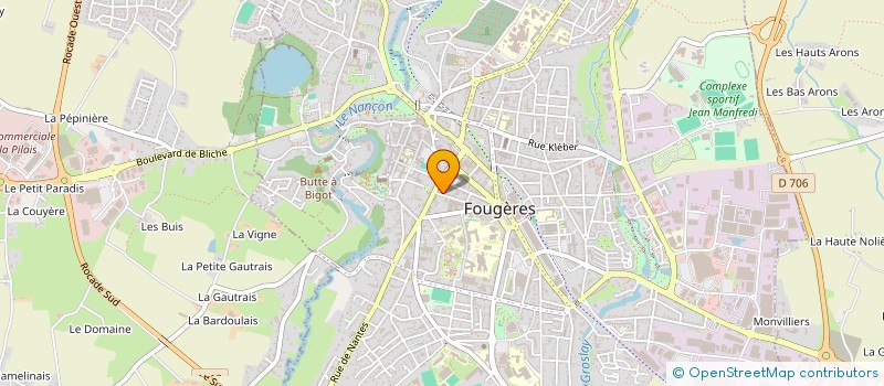 localisation de l'entreprise LA GERDANE  FOUGERES