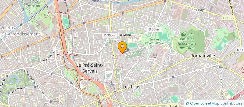 localisation de l'entreprise LA GERSOISE  PANTIN