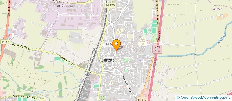 localisation de l'entreprise LA GERZATOISE  GERZAT