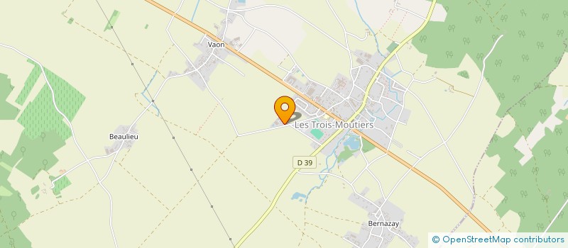 localisation de l'entreprise LA GIDELLE  LES TROIS-MOUTIERS