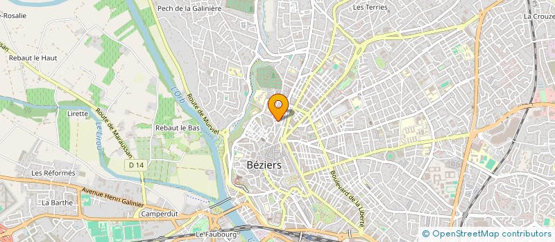 localisation de l'entreprise LA GINESTE  BEZIERS