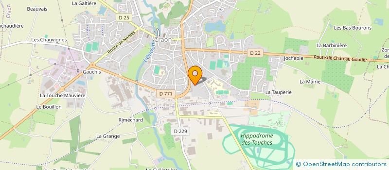 localisation de l'entreprise LA GIRANDIERE LOISIRS CRAON  CRAON