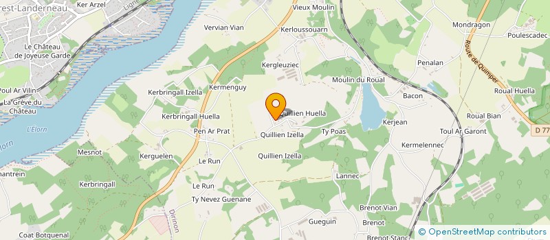 localisation de l'entreprise LA GIRONDINE  LE CONQUET