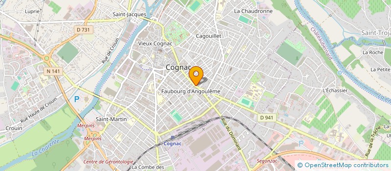 localisation de l'entreprise LA GITANE à COGNAC