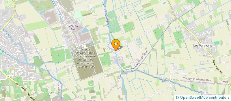 localisation de l'entreprise LA GLACIERE  ENTRAIGUES-SUR-LA-SORGUE