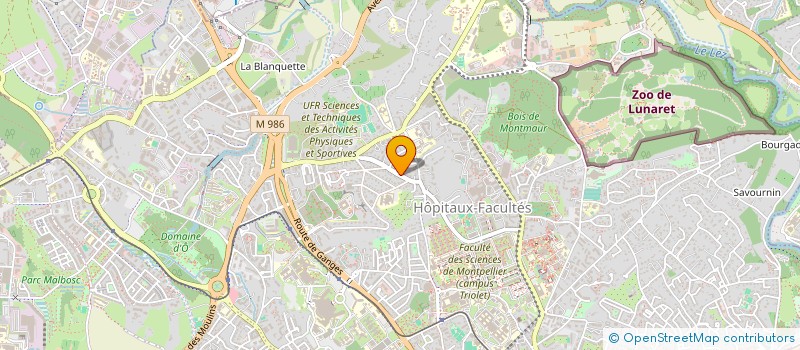 localisation de l'entreprise LA GLACIERE DES ROCHERS à MONTPELLIER