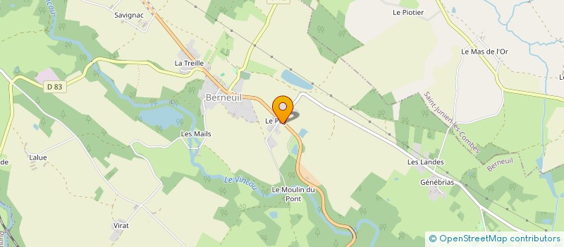 localisation de l'entreprise LA GLAIEULE  BERNEUIL