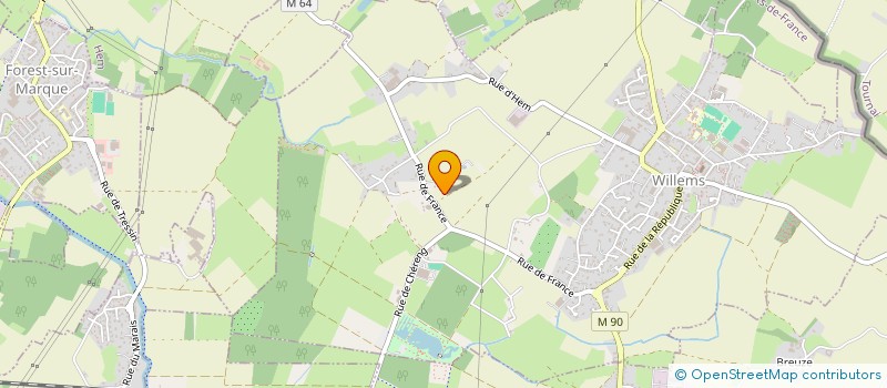 localisation de l'entreprise LA GLANERIE  WILLEMS