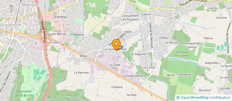 localisation de l'entreprise LA GLISSE  TRESSES