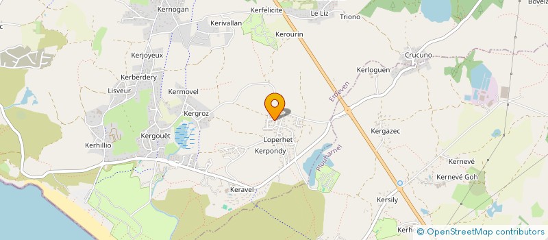 localisation de l'entreprise LA GLUE  ERDEVEN