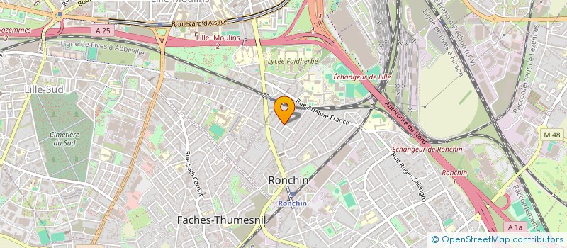 localisation de l'entreprise LA GLYCINE  RONCHIN