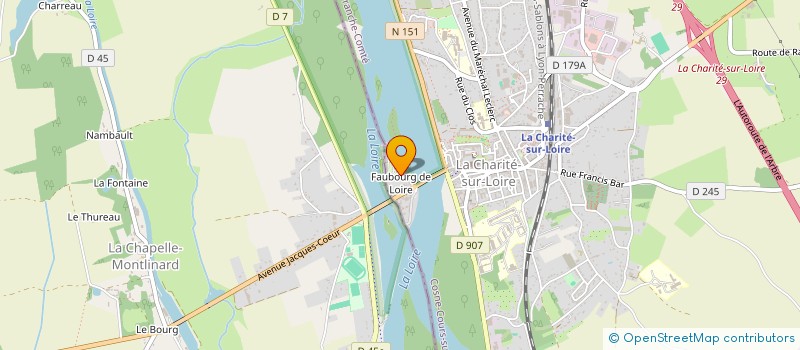 localisation de l'entreprise LA GOGUETTE DE L'ILE à LA CHARITE-SUR-LOIRE