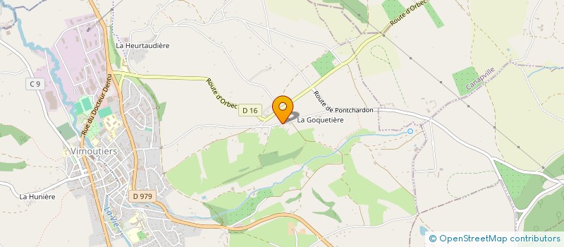 localisation de l'entreprise LA GOQUETIERE à VIMOUTIERS