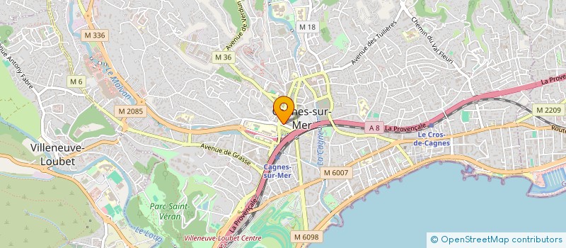 localisation de l'entreprise LA GOULETTE 06 à CAGNES SUR MER