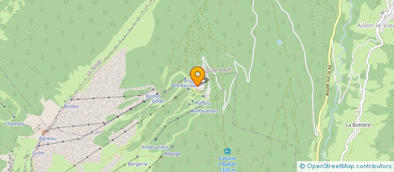 localisation de l'entreprise LA GOULUE  AILLON-LE-JEUNE