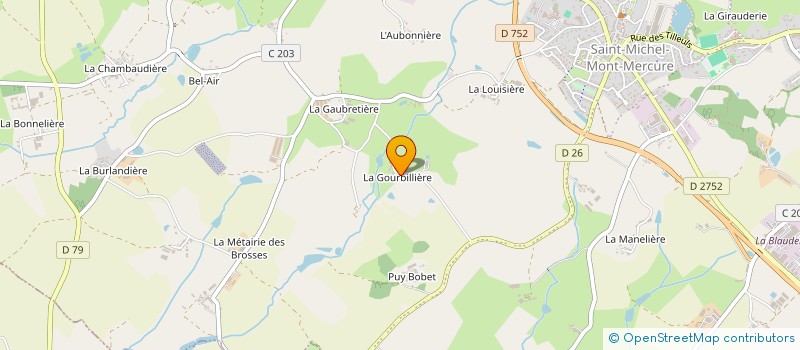 localisation de l'entreprise LA GOURBILLERE à SEVREMONT